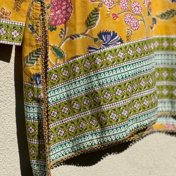 Pax Philomena Golden Beauty Floral Cotton Tunic Women’s Large - Picture 4 of 6